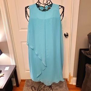 Light blue/teal flowing dress...sz 16 woman